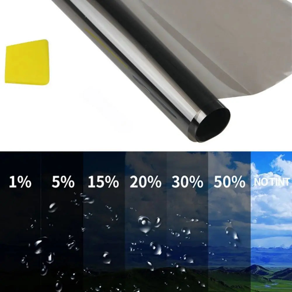 Lámina Tintada para Parabrisas de Coche 50x300cm – Protector UV, VLT 1%-50%