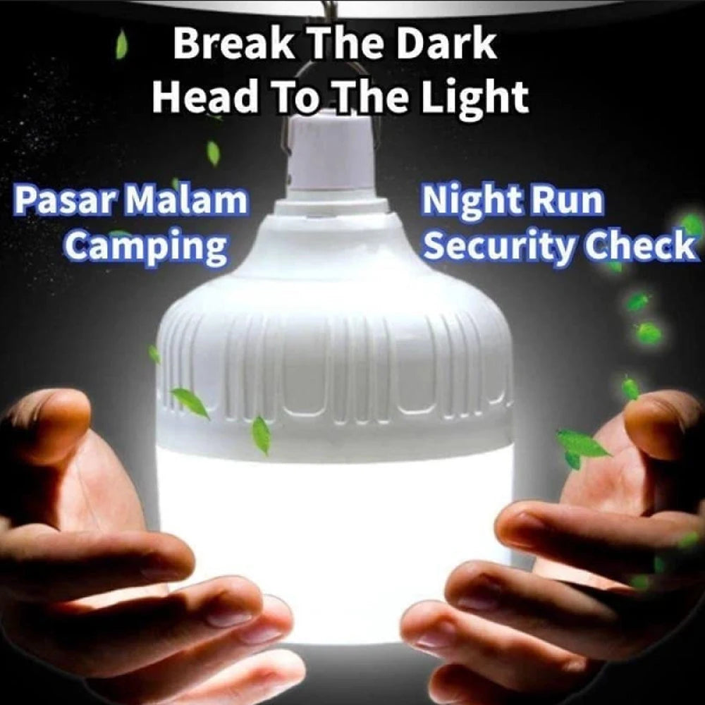 Bombilla LED Portátil Recargable USB con Gancho | 4 Modos, Alta Potencia para Camping y Exteriores