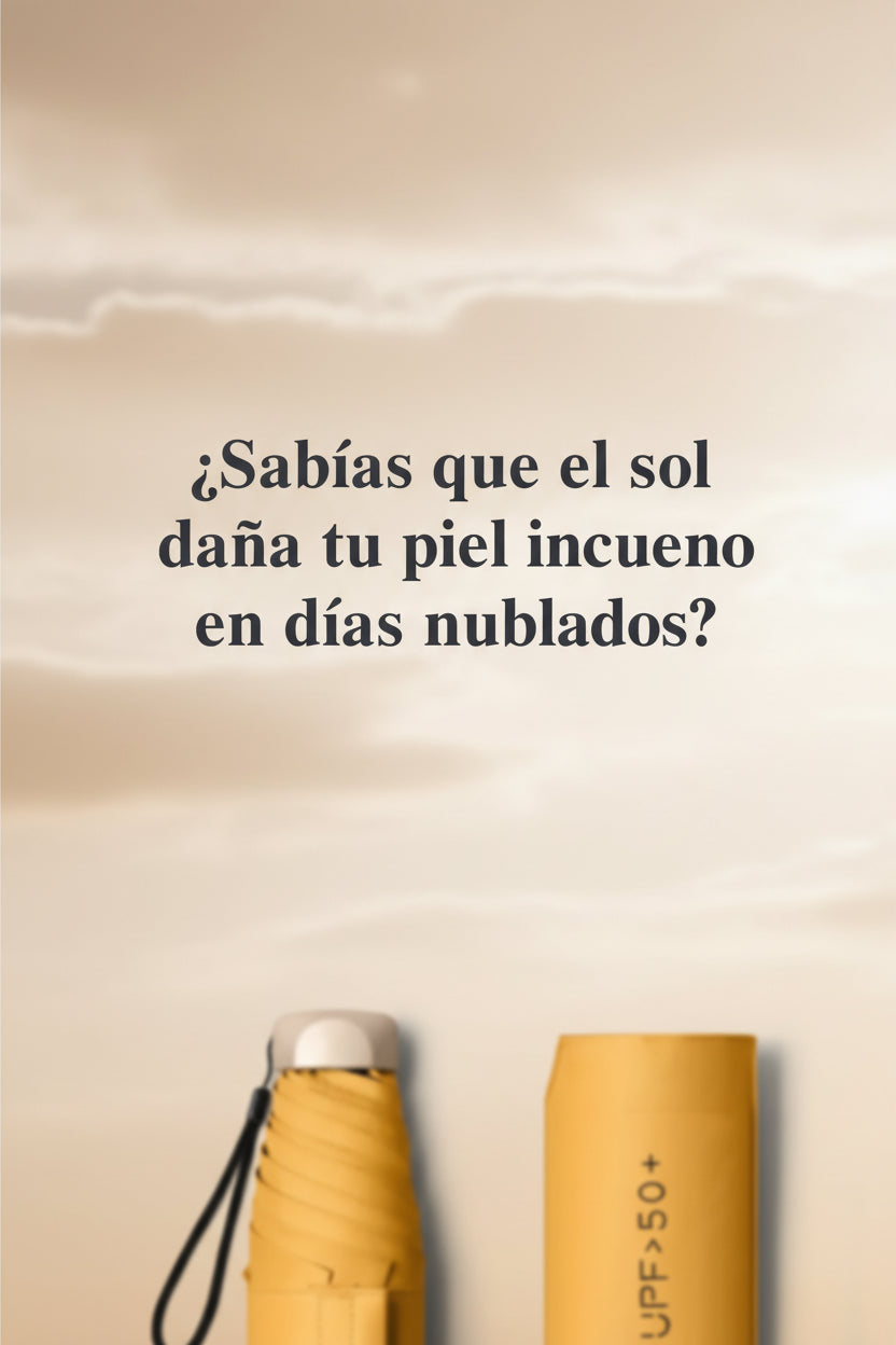 Paraguas UV Ultraligero Plegable – Sol y Lluvia, Dosel 190T