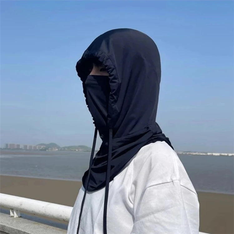 Summer Full Face Sun Protection Hat, Outdoor Hiking and Camping Face Mask, UV Protection Hat, Neck Flap Hat