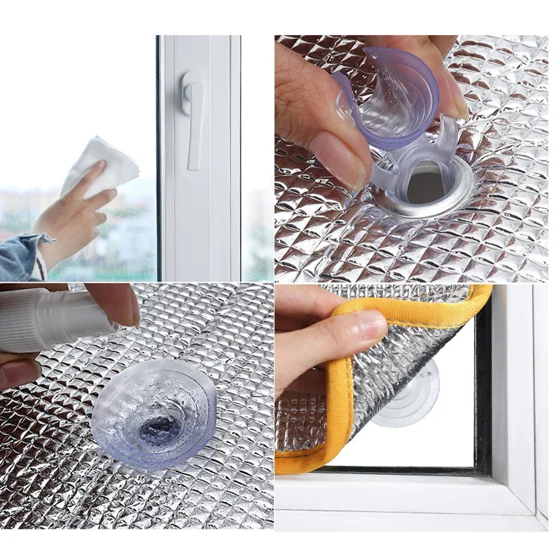 Window Sunshade Film, Household Sunshade Protective Pad, Aluminum Foil Insulating Film, Anti-UV Sun Protection Film for Sunroom