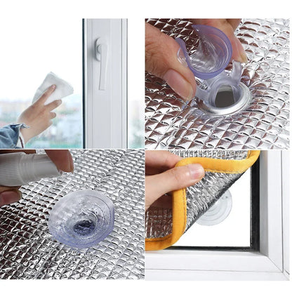 Window Sunshade Film, Household Sunshade Protective Pad, Aluminum Foil Insulating Film, Anti-UV Sun Protection Film for Sunroom