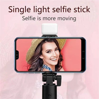 Portable tripod support with Bluetooth Selfie stick, fill light with remote shutter, extendable wireless remote retractable phone holder