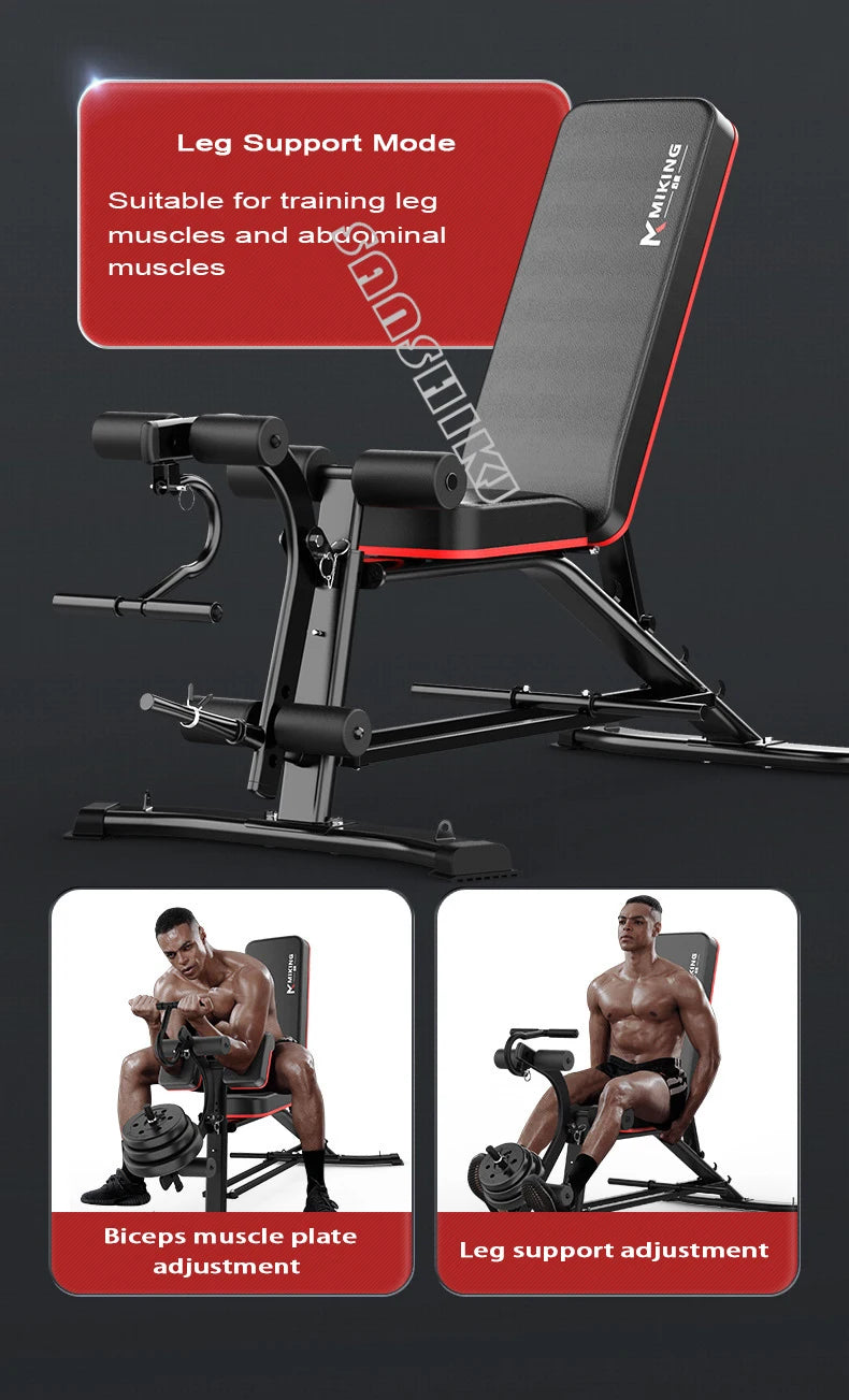 Banco Multifunción de Pesas y Fitness | Silla Romana, Curl de Bíceps, Abdominales | 300 kg