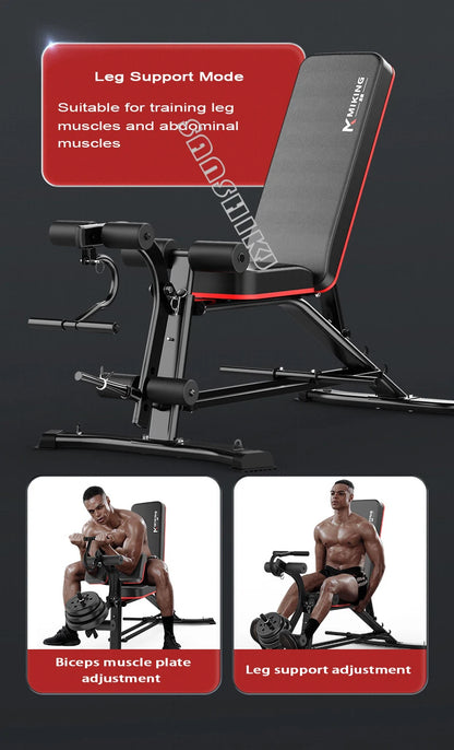 Banco Multifunción de Pesas y Fitness | Silla Romana, Curl de Bíceps, Abdominales | 300 kg