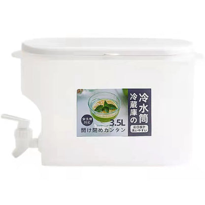 3.5L Water Dispenser with Spigot, Cold Juice Lemonade Beverage Bucket, Liquid Storage Tank, Refrigerator Organizers for Outdoor