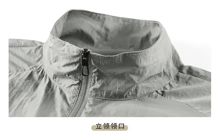 Chaqueta UV UPF50+ para Hombre Tallas Grandes – Cortavientos Ligero de Verano M-8XL