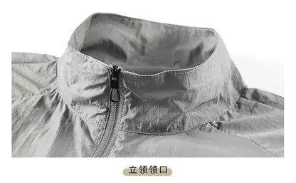 Chaqueta UV UPF50+ para Hombre Tallas Grandes – Cortavientos Ligero de Verano M-8XL