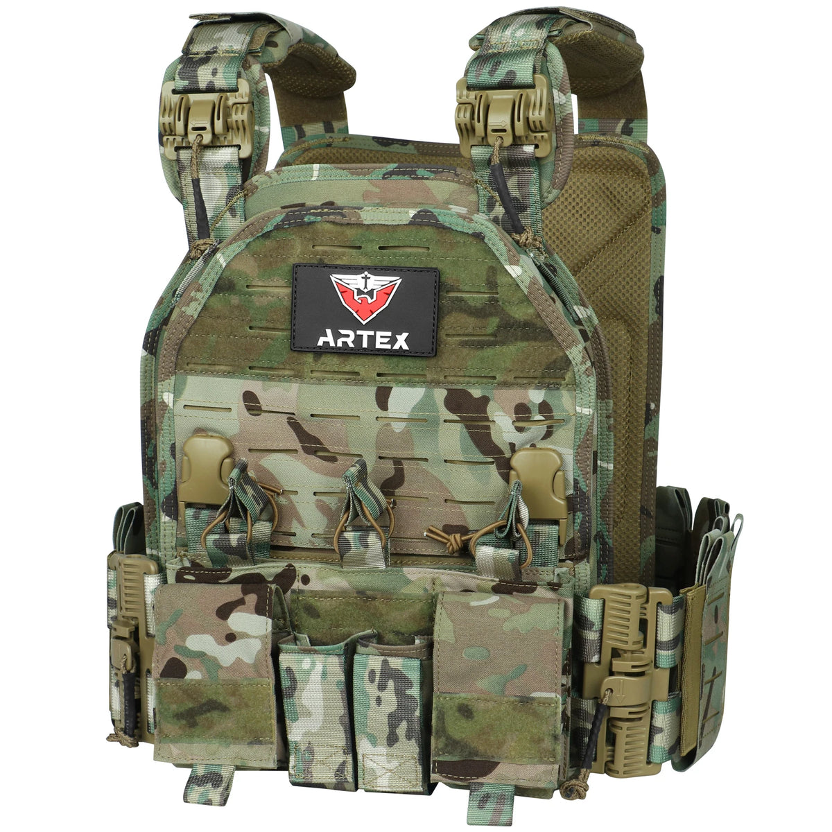 Chaleco Táctico MOLLE Artex AV-8008 – 1000D Nylon, Corte Láser