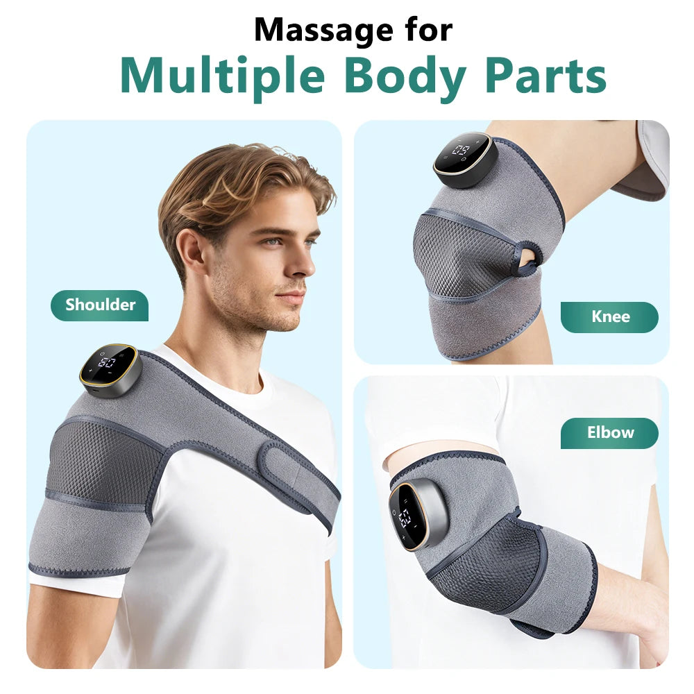 Masajeador de Rodilla 3 en 1 con Calefacción | Vibración Térmica para Rodilla, Codo y Hombro