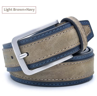 Cinturón de Moda para Hombre – Estilo Casual Lujoso, 3 Colores, Tallas 110-130 cm