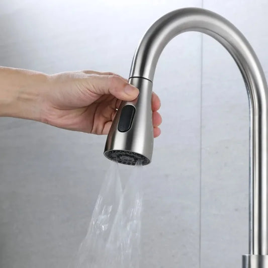 Boquilla rociadora para grifo extraíble de cocina, conexión de 1/2 ", 3 modos, ABS, ahorro de agua, lavabo de baño, cabezal rociador de ducha