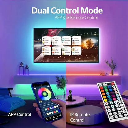 Tira de Luces LED RGB con Control por App – 1M a 40M, USB 5V, Multicolor para Habitación