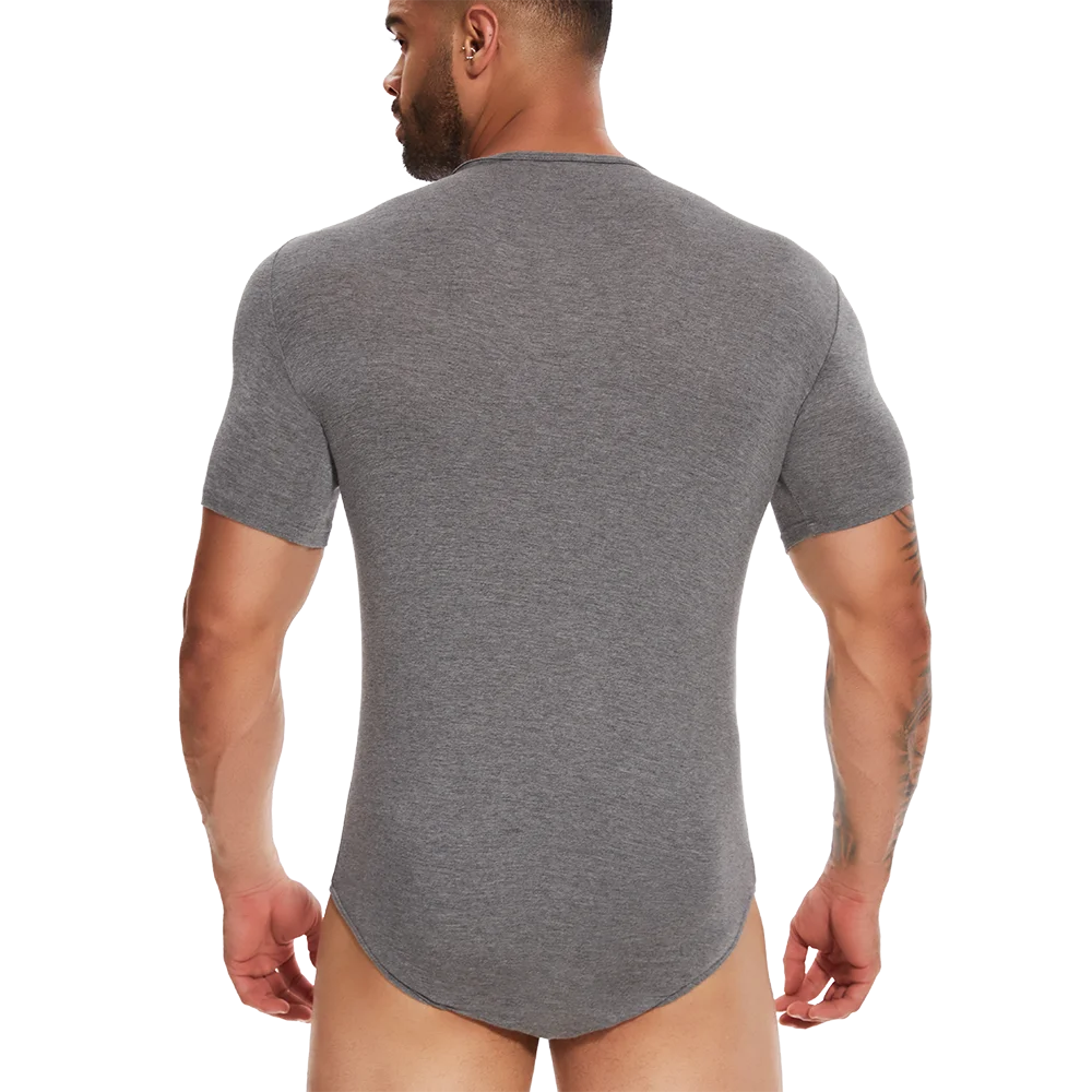 Body Moldeador de Manga Corta para Hombre – Control de Barriga y Entrenador de Cintura