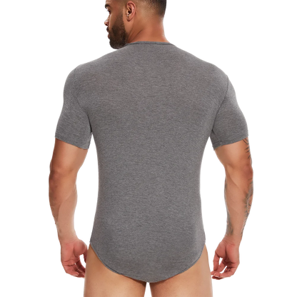 Body Moldeador de Manga Corta para Hombre – Control de Barriga y Entrenador de Cintura