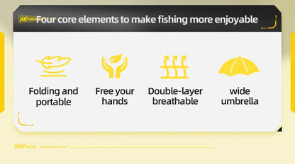 Portable folding umbrella, UPF 50+ hat, UV protection, hands-free umbrella, 7 ribs, waterproof, for fishing and gardening