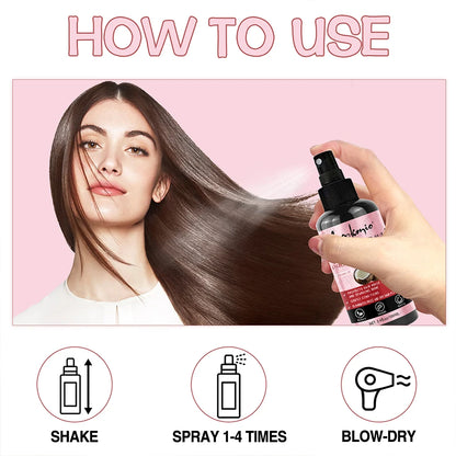 Heat Protectant Spray for Hair, Heat Protector Serum, Protects Hair from UV Rays, Moisturizing Conditioner for Damaged Hair Care for Women