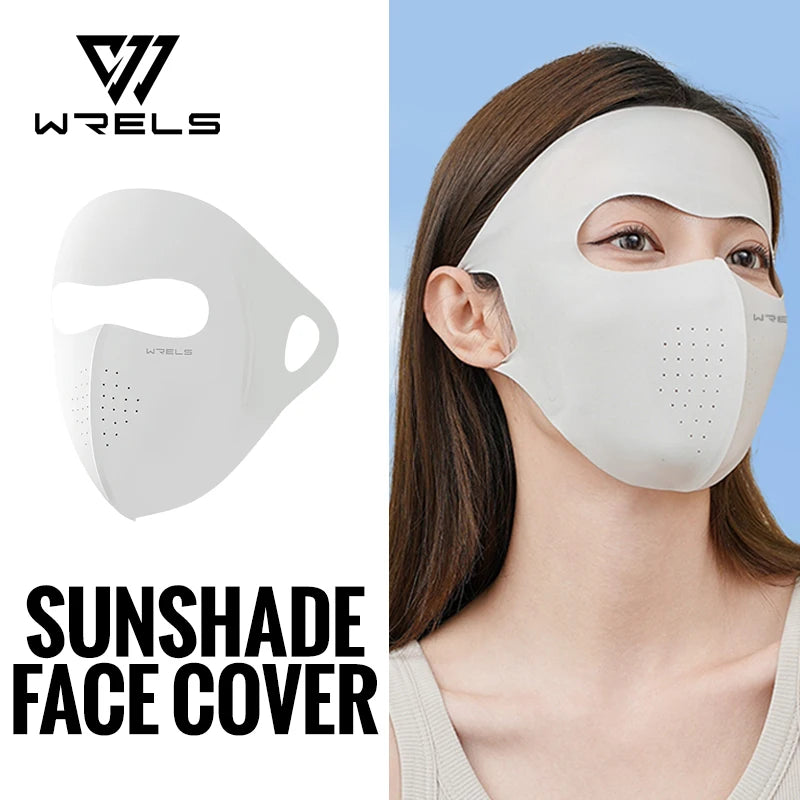 WRELS UV Protection Mask Ice Silk Sun Protection Mask Lightweight Breathable Cyclist Face Mask Anti-UV 400 Face Mask for Men and Women