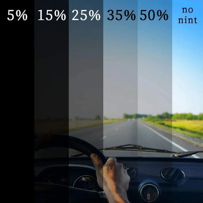Lámina Tintada para Parabrisas de Coche 50x300cm – Protector UV, VLT 1%-50%