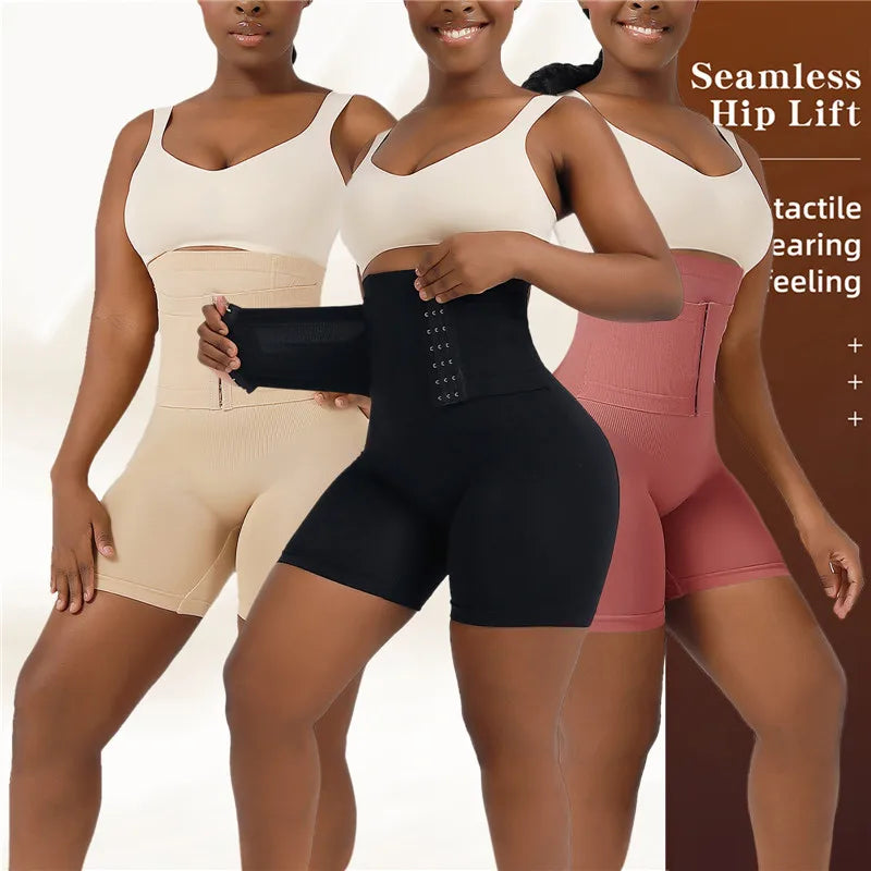 Women's Shapewear Tummy Control Body Shaper Fajas Hook Shorts Butt Lifter High Waist Underwear Slimming Panties