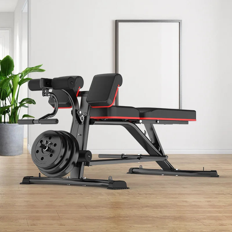Banco Multifunción de Pesas y Fitness | Silla Romana, Curl de Bíceps, Abdominales | 300 kg