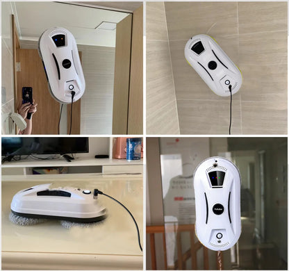 Robot aspirador ultrafino para limpieza de ventanas, robot limpiacristales eléctrico con control remoto para el hogar