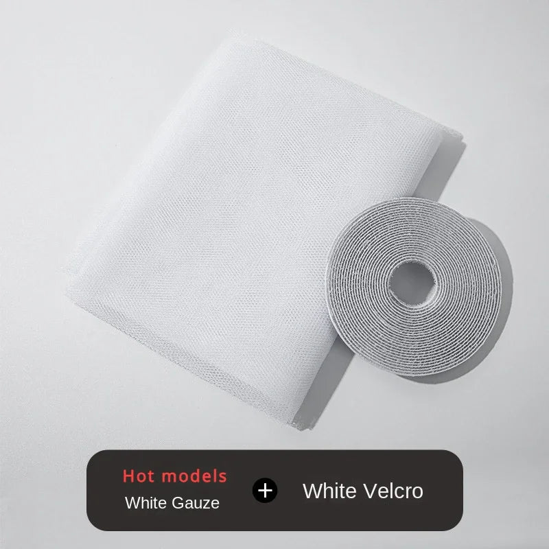 Mosquitera DIY para ventana de cama, textiles para el hogar, malla autoadhesiva para interiores, cortinas antiinsectos y mosquitera para jardín