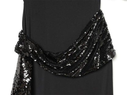 Women's Sequin Patchwork Backless Maxi Dress, Elegant Wide-Sleeved Long Dresses, New Fashion Female Dresses for Evening Party, Daily Gowns