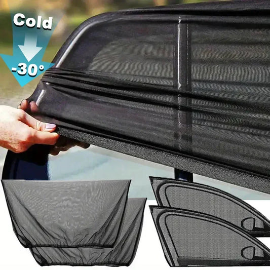 Juego de ventanas de pantalla de 2 o 4 Uds., parasol premium para ventana, mosquitera transpirable para ventanas delanteras y traseras, accesorio de protección UV