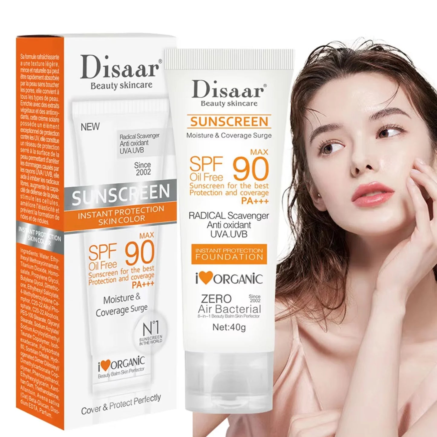 Facial Body Sunscreen, Waterproof, SPF 90+ UV, Sunblock, Skin Protective Cream, Anti-sun Facial Protection Cream for the Beach