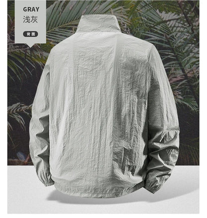 Chaqueta UV UPF50+ para Hombre Tallas Grandes – Cortavientos Ligero de Verano M-8XL