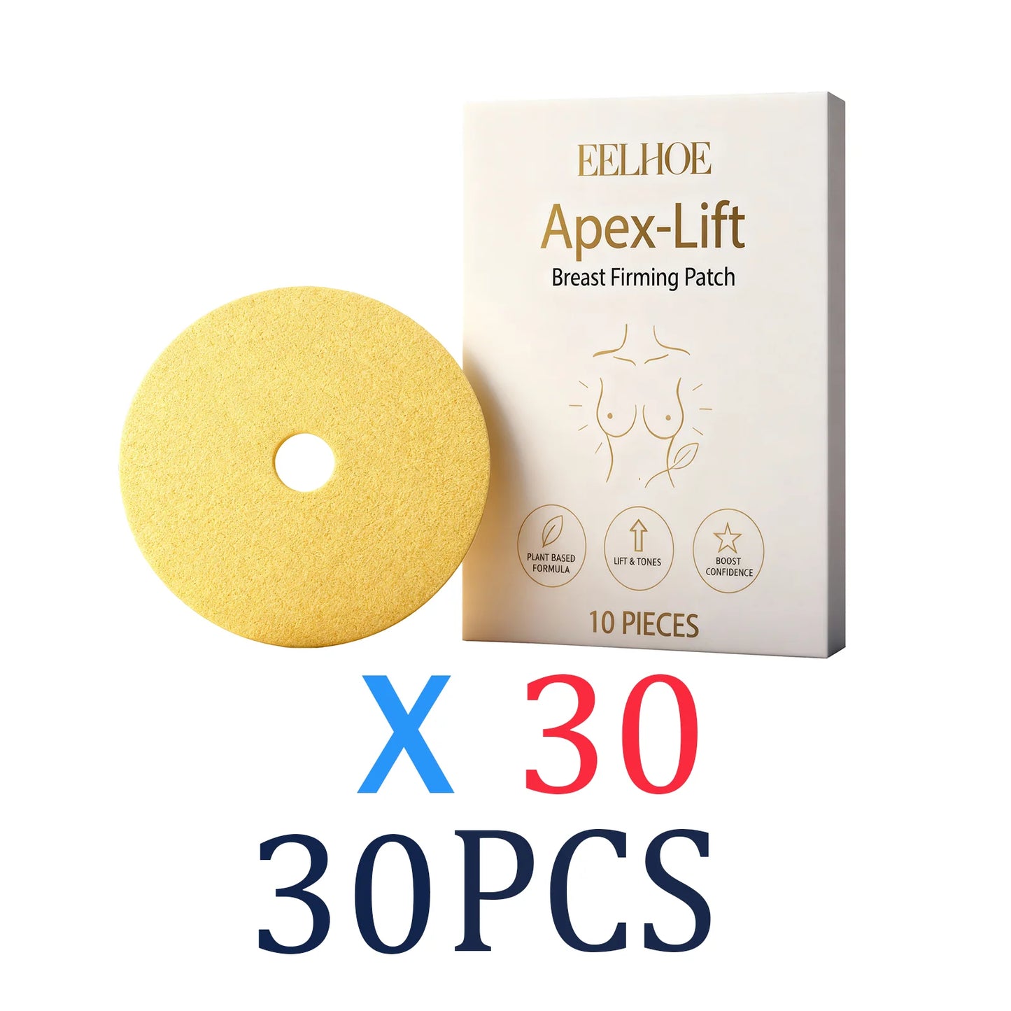 Breast lift patch, 10 Pcs, firming and shaping, skin care, hydrolyzed collagen, infusion, invisible and comfortable women's clothing