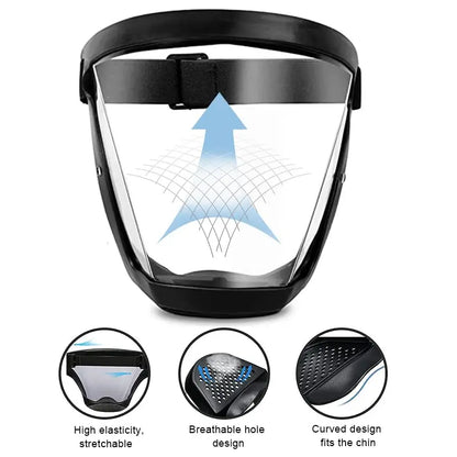 Transparent Face Shield for Work, Anti-fog Oil-proof Full Face Mask for Kitchen