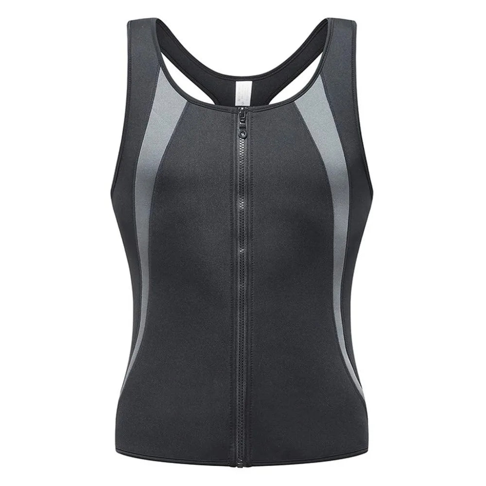 Men's Abdomen Reducer, Body Shaper, Sweat Promoter, Sauna Vest, Waist Trainer for Fitness, Tummy Slimming Shapewear, Fat Burner Tank Top