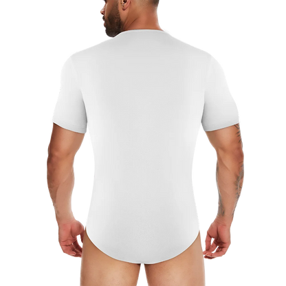 Body Moldeador de Manga Corta para Hombre – Control de Barriga y Entrenador de Cintura