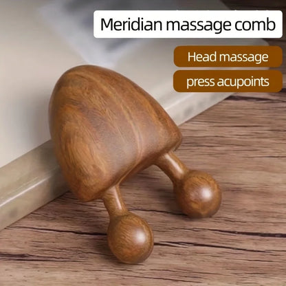 Masajeador Facial de Sándalo – Meridianos, Nariz y Ojos