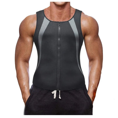 Men's Abdomen Reducer, Body Shaper, Sweat Promoter, Sauna Vest, Waist Trainer for Fitness, Tummy Slimming Shapewear, Fat Burner Tank Top