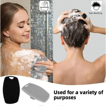 Cepillo de limpieza corporal de silicona suave para exfoliación, práctico, fácil de limpiar, cepillo de baño de silicona, 1 ud.