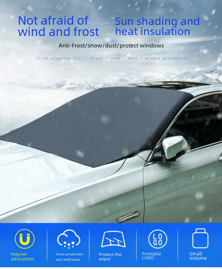 Magnetic absorption storage bag for car, waterproof sunshade, sun protector, Universal fit, front row, all models