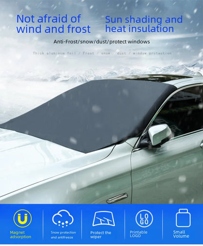 Magnetic absorption storage bag for car, waterproof sunshade, sun protector, Universal fit, front row, all models