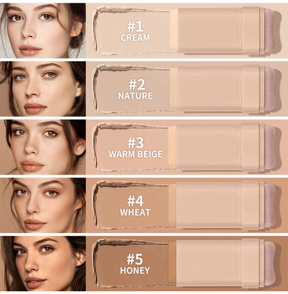 Base en Barra Bálsamo 6 Colores – Alta Cobertura, Hidratante con 7 Ingredientes Activos 18g