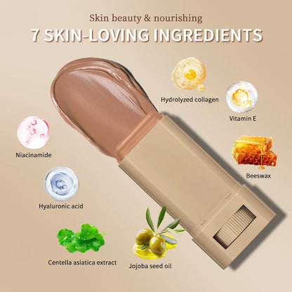 New Serum Balm, skin tint boosted, silky texture, hydrating coverage, plumping, even skin tone, best stick foundation, travel makeup
