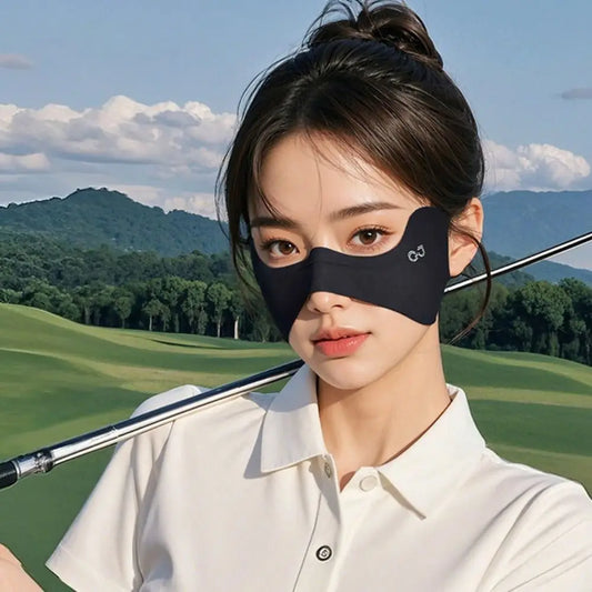 Summer Elastic Ice Silk Mask, UV Protection, Thin Eye Patches, Solid Color Sun Protection Veil, Riding Golf Face Mask