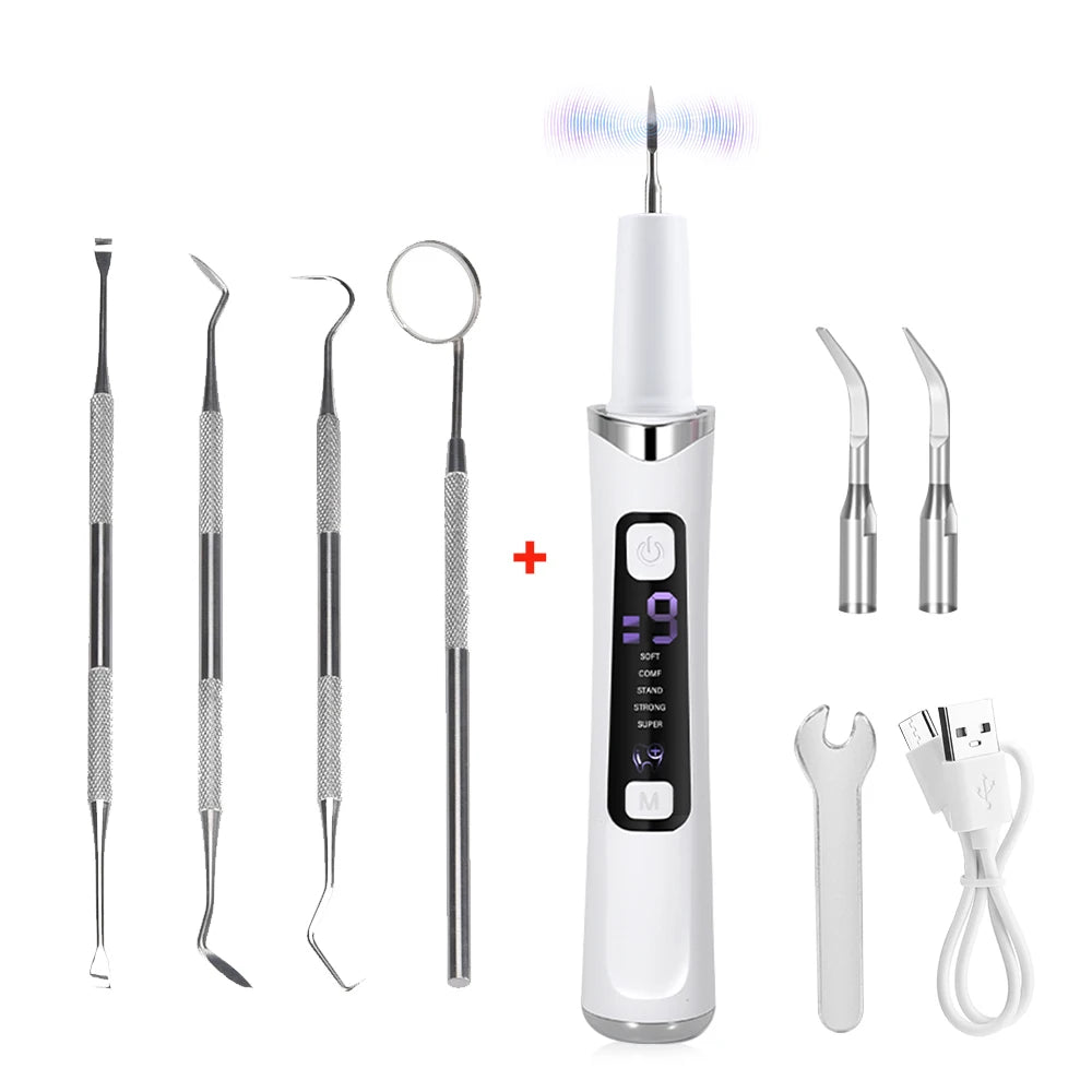 Escalador Dental Ultrasónico Eléctrico – 5 Modos, 9 Niveles, Eliminador de Sarro y Manchas | AFDEAL