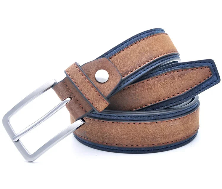 Cinturón de Moda para Hombre – Estilo Casual Lujoso, 3 Colores, Tallas 110-130 cm