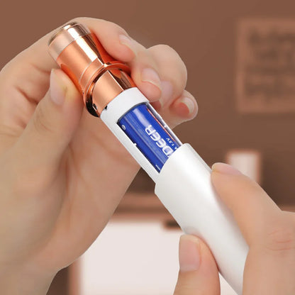 Depiladora eléctrica portátil en forma de lápiz labial para mujer, depilación Facial indolora y efectiva, herramienta de afeitadora para el hogar