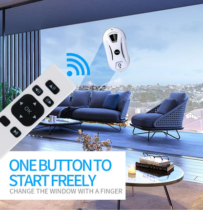 Robot aspirador ultrafino para limpieza de ventanas, robot limpiacristales eléctrico con control remoto para el hogar