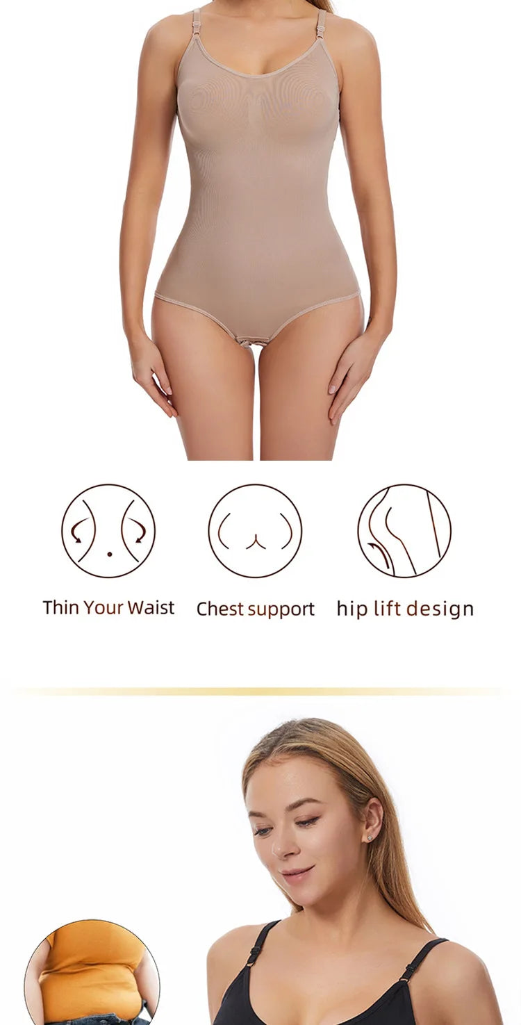Body Moldeador Sexy Mujer – Sin Costuras, Levanta Glúteos, Cuerpo Completo con Entrepierna Abierta