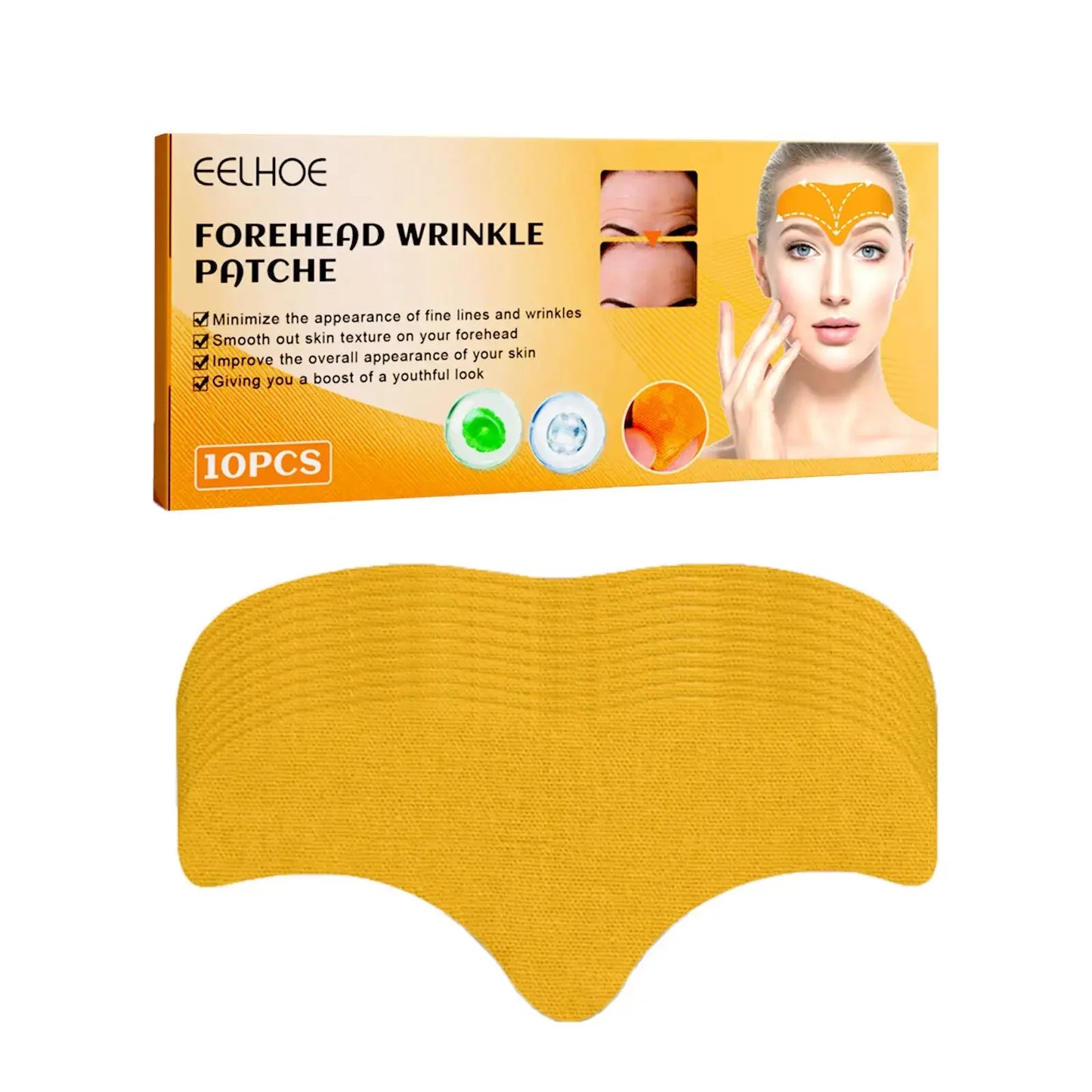 Anti-aging Collagen Gel Patch: 10 Pieces Forehead Line Removal, Firming Mask, Frown Lines, Face Skin Care Stickers