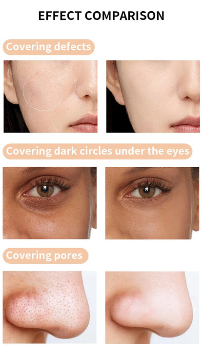 Pore-blurring, hydrating, oil-control, long-lasting, sweatproof, transfer-proof concealer to cover facial imperfections